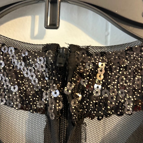 Bisou Bisou Michele Boston Black Sequins Sleeveless Sheath Dress Size 4 - Picture 9 of 10